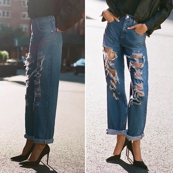 Anthropologie Pilcro The Joey High-Rise Straight Jeans Blair Wash Womens Size 27 - Picture 3 of 14